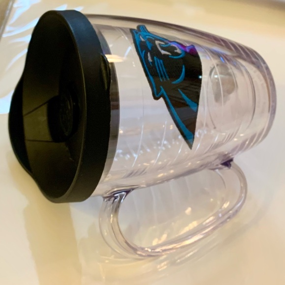 NWT tervis NFL® Carolina Panthers Tumbler W Travel Lid & Handle Mug 16 ounces - Picture 3 of 9